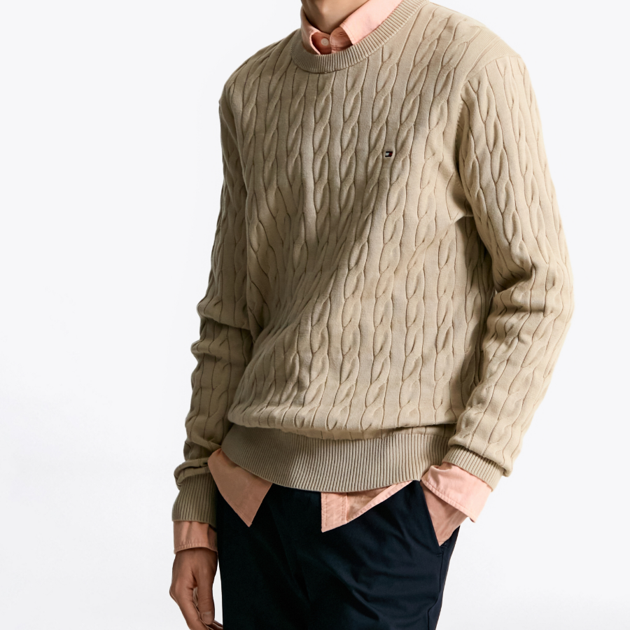 TOMMY HILFIGER Classic Cotton Cable Sweater