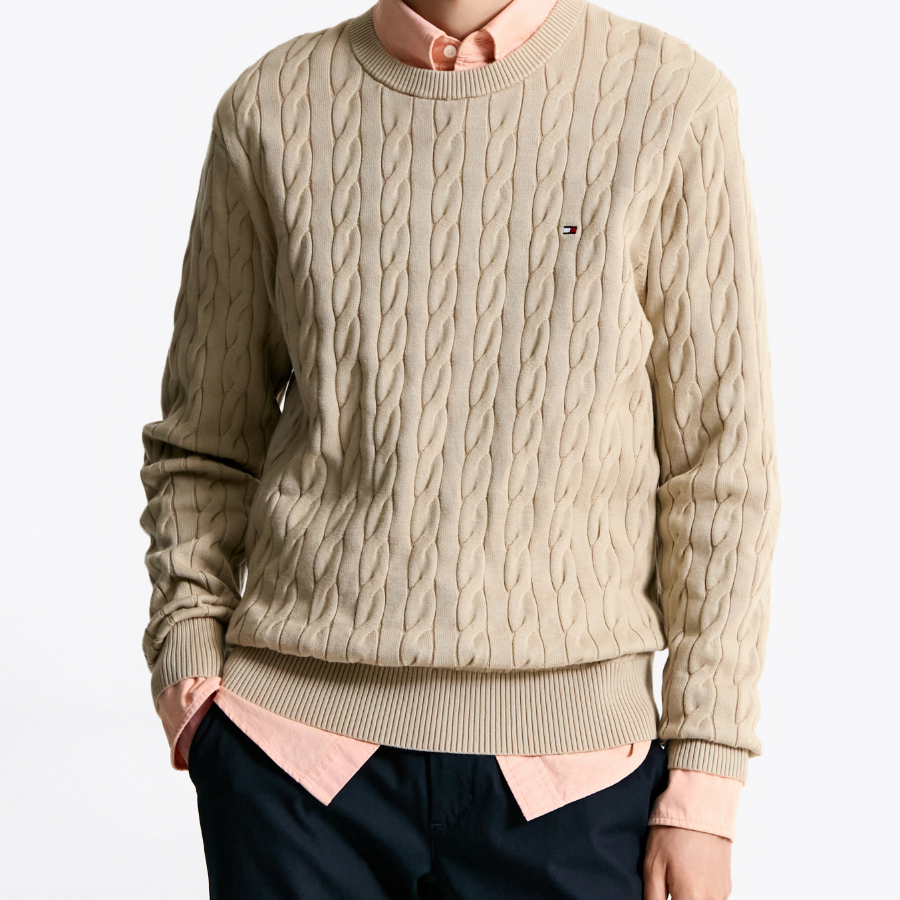 TOMMY HILFIGER Classic Cotton Cable Sweater