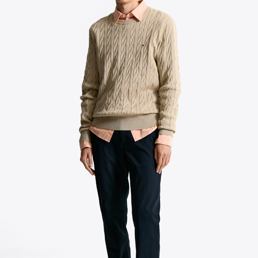 TOMMY HILFIGER Classic Cotton Cable Sweater