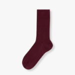 JAJU Cotton Rib Socks – Burgundy