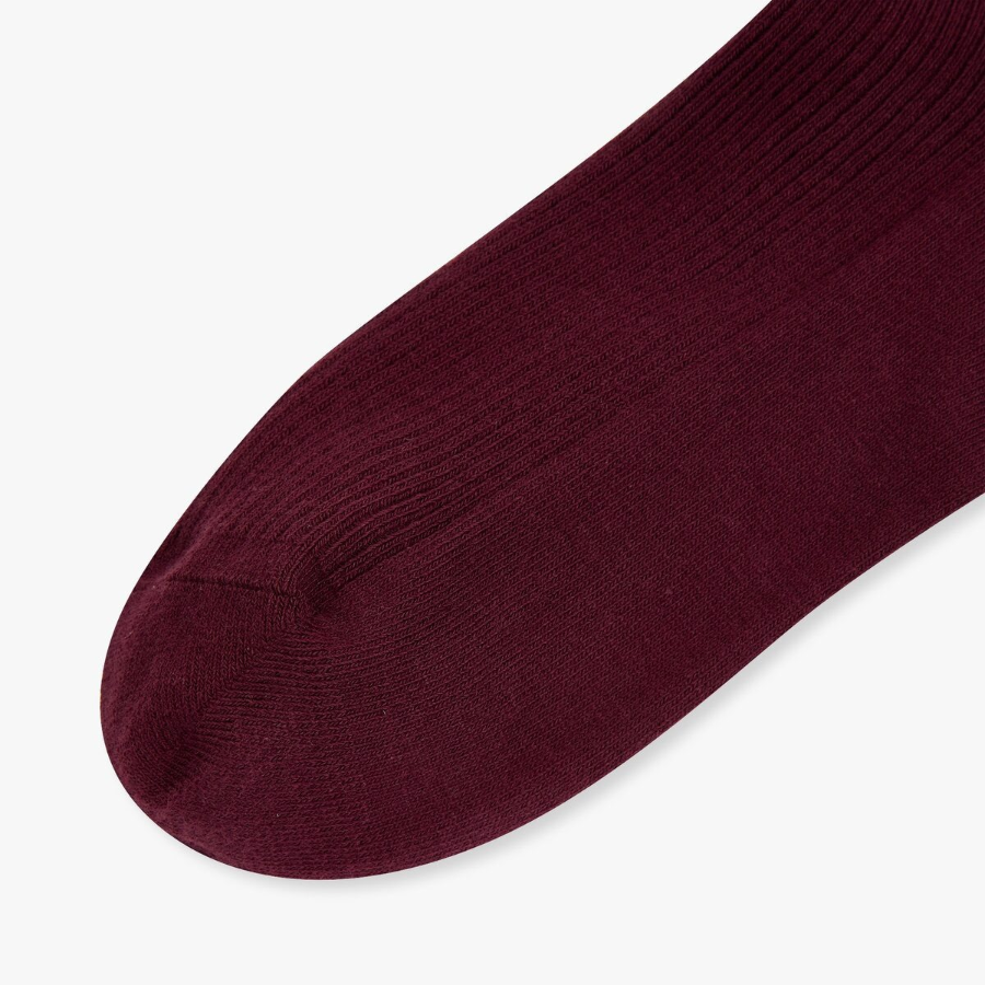 JAJU Cotton Rib Socks – Burgundy