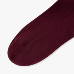 JAJU Cotton Rib Socks – Burgundy