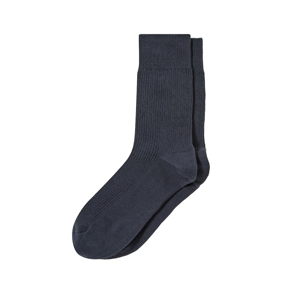 JAJU Cotton Rib Socks – Blue