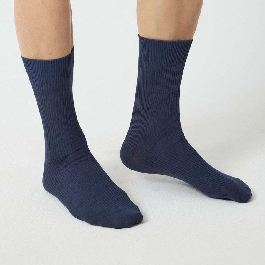JAJU Cotton Rib Socks – Blue