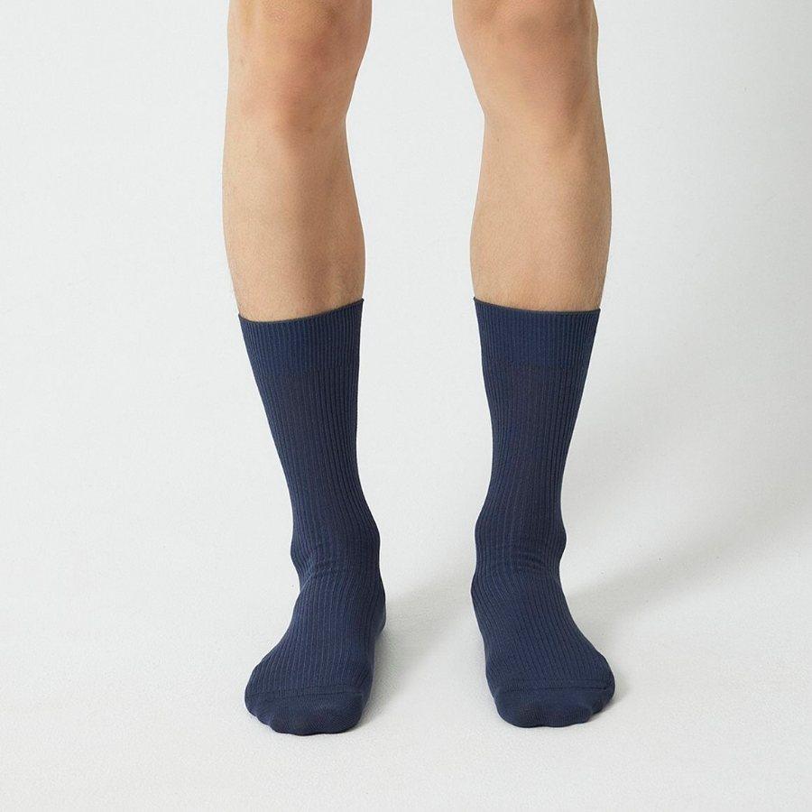 JAJU Cotton Rib Socks – Blue