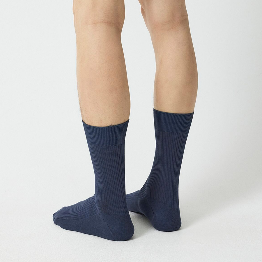 JAJU Cotton Rib Socks – Blue