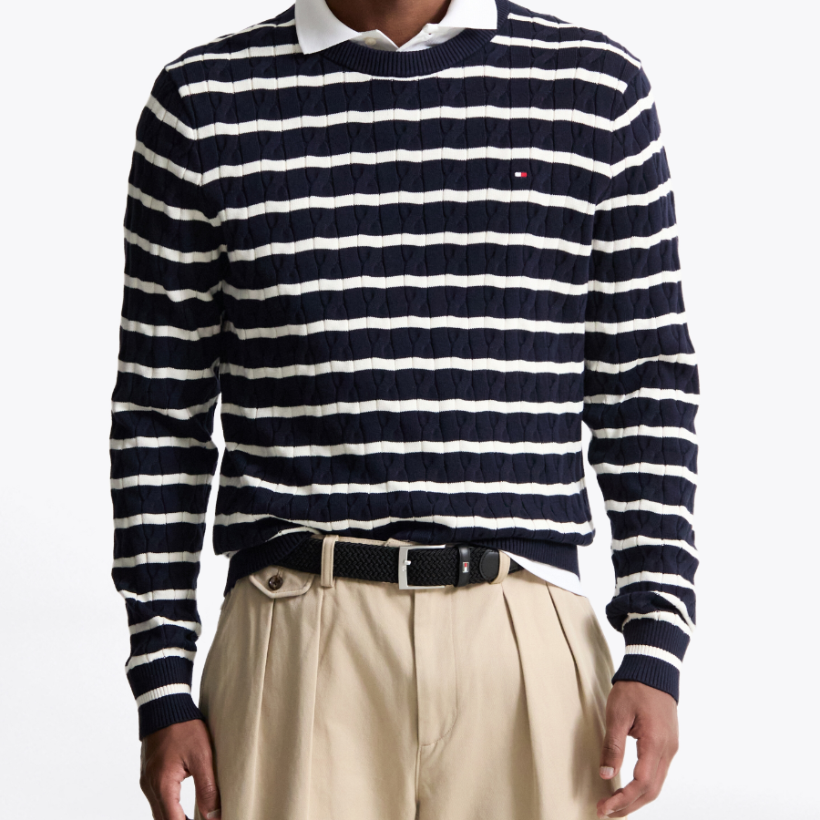 TOMMY HILFIGER Classic Cotton Cable Sweater