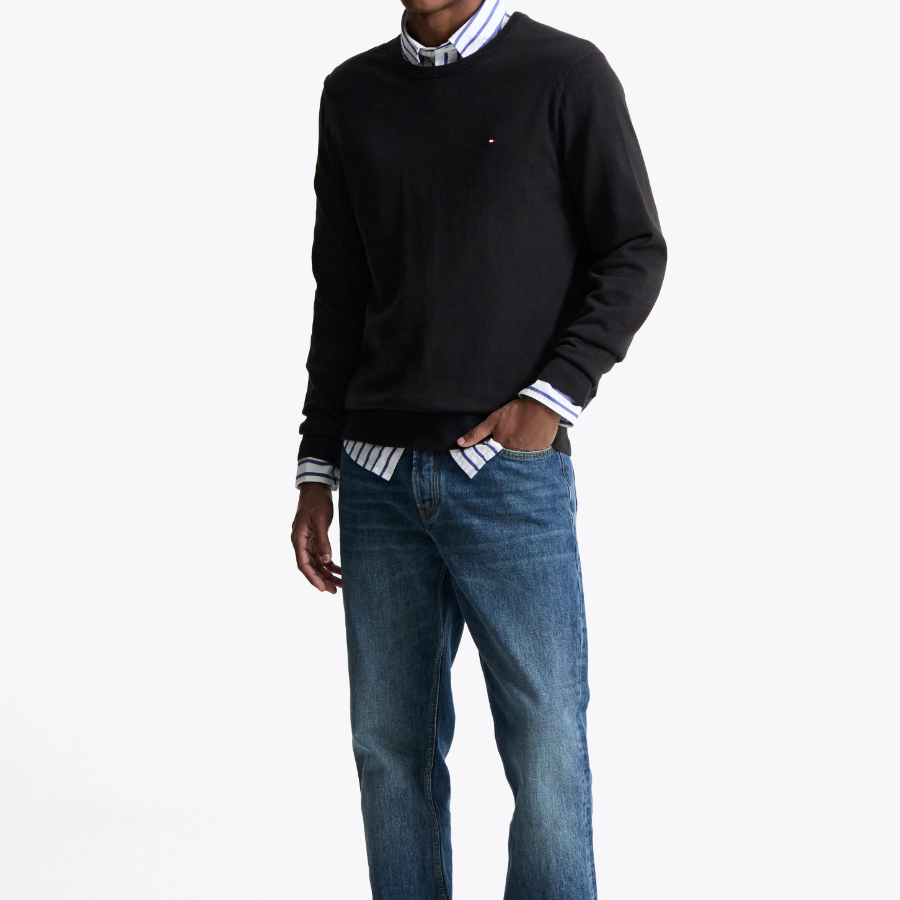 TOMMY HILFIGER Essential Cotton Crewneck Sweater