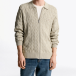 TOMMY HILFIGER Classic Cable Polo Zip-Up