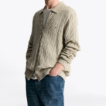 TOMMY HILFIGER Classic Cable Polo Zip-Up