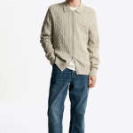 TOMMY HILFIGER Classic Cable Polo Zip-Up