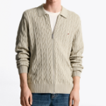 TOMMY HILFIGER Classic Cable Polo Zip-Up