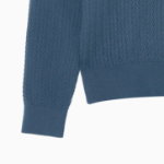 TOMMY HILFIGER Herringbone Structure Mockneck Zip-Up Sweater