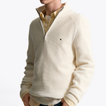 TOMMY HILFIGER Structure Stripe Zip-Up Sweater