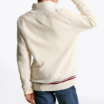TOMMY HILFIGER Structure Stripe Zip-Up Sweater