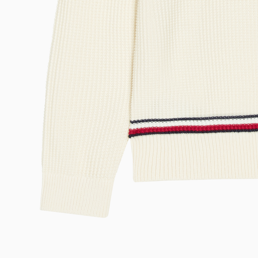 TOMMY HILFIGER Structure Stripe Zip-Up Sweater