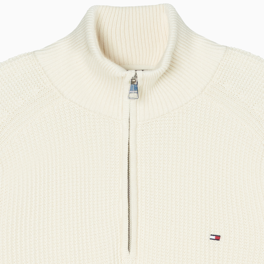 TOMMY HILFIGER Structure Stripe Zip-Up Sweater