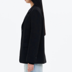 8 seconds Semi-Overfit Mixed Fabric Jacket – Black