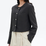 8 seconds Round-Neck Jacket – Ash