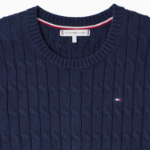 TOMMY HILFIGER Slim Cable Short-Sleeve Sweater