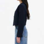 8 seconds Round-Neck Jacket – Navy