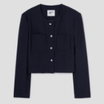 8 seconds Round-Neck Jacket – Navy