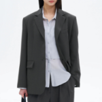 8 seconds Belted Semi-Overfit Jacket – Ash