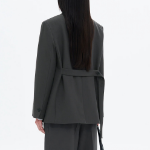 8 seconds Belted Semi-Overfit Jacket – Ash
