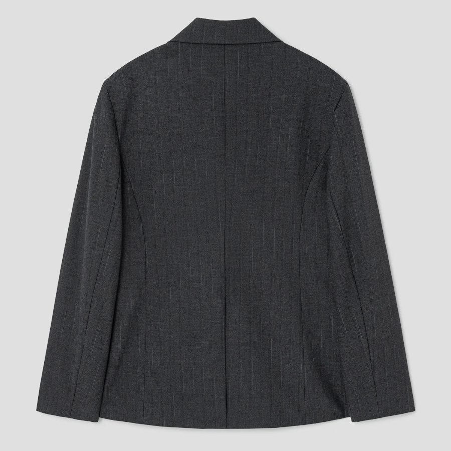 8 seconds [EDITION8] Stripe Jacket – Ash