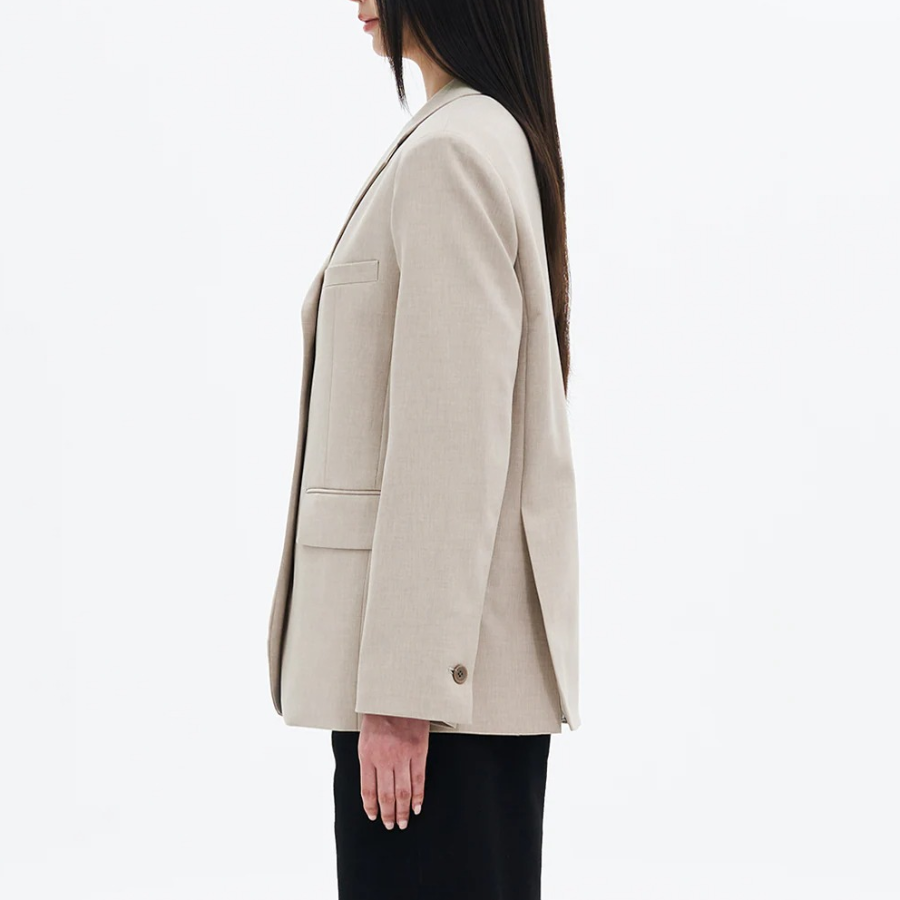 8 seconds Three-Button Semi-Overfit Jacket – Beige