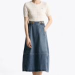 TOMMY HILFIGER Official Slim Cable Knit Short-Sleeve Sweater