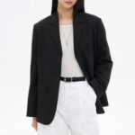 8 seconds Three-Button Semi-Overfit Jacket – Black