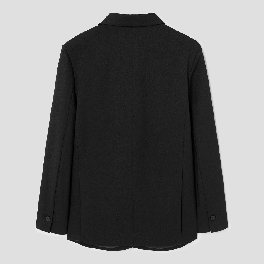 8 seconds Three-Button Semi-Overfit Jacket – Black