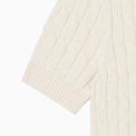 TOMMY HILFIGER Official Slim Cable Knit Short-Sleeve Sweater