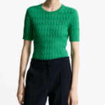 TOMMY HILFIGER Slim Cable Knit Short-Sleeve Sweater