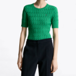 TOMMY HILFIGER Slim Cable Knit Short-Sleeve Sweater