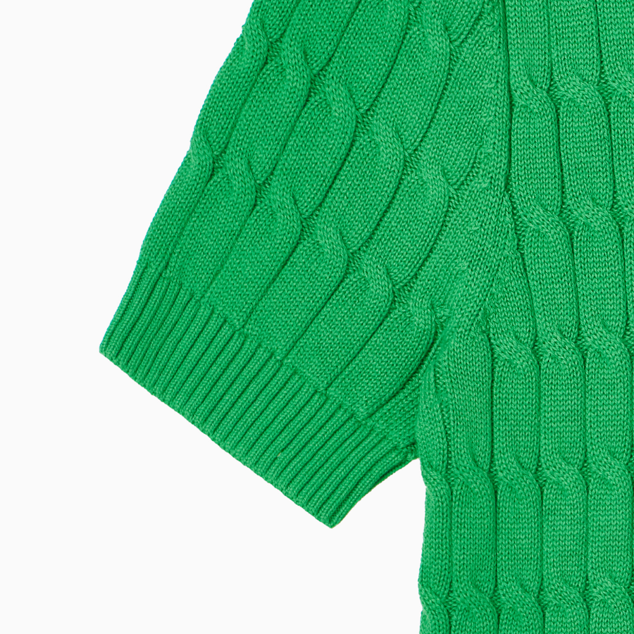 TOMMY HILFIGER Slim Cable Knit Short-Sleeve Sweater