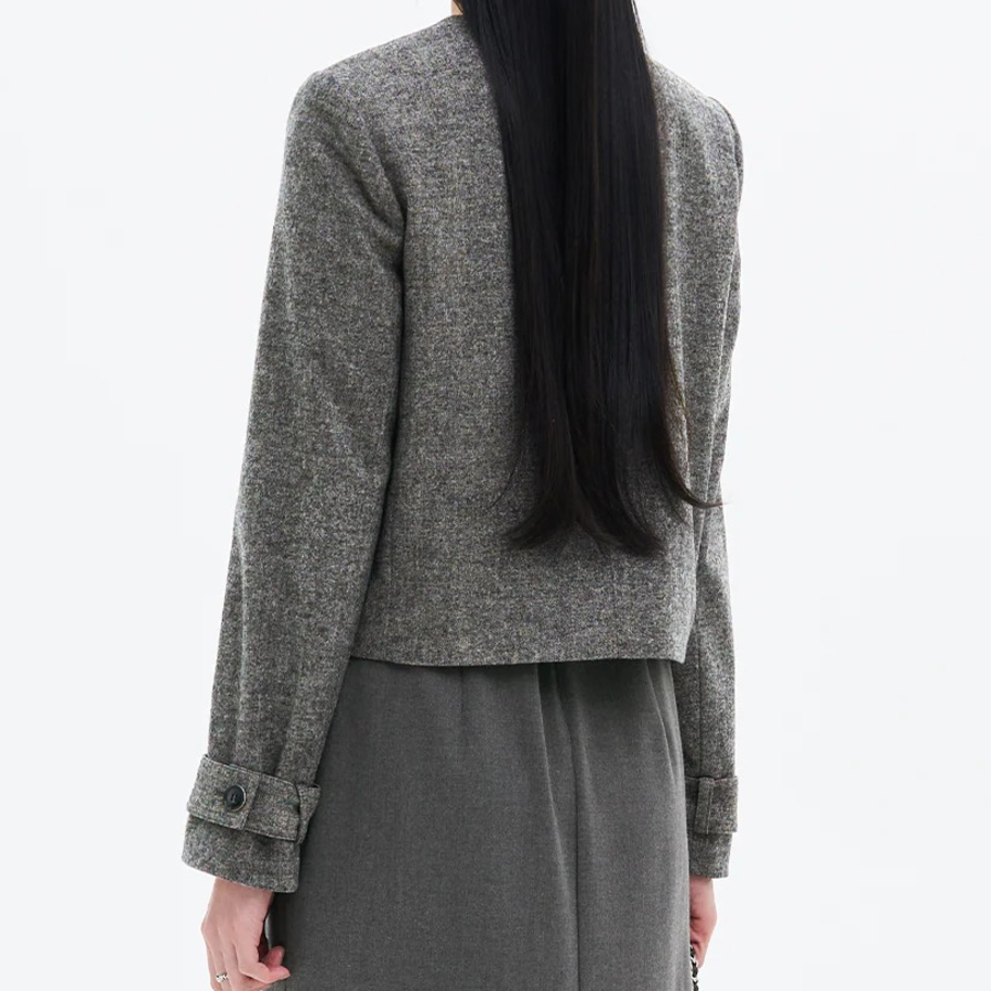 8 seconds Double-Button Jacket – Dark Grey