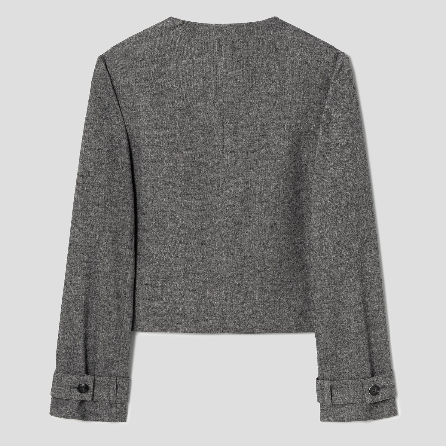 8 seconds Double-Button Jacket – Dark Grey