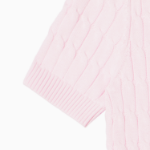 TOMMY HILFIGER [Official Headquarters] Slim Cable Knit Short-Sleeve Sweater