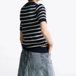 TOMMY HILFIGER [Official Headquarters] Slim Cable Knit Short-Sleeve Sweater