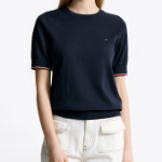 TOMMY HILFIGER [Official Headquarters] Cotton Crewneck Stitch Sweater