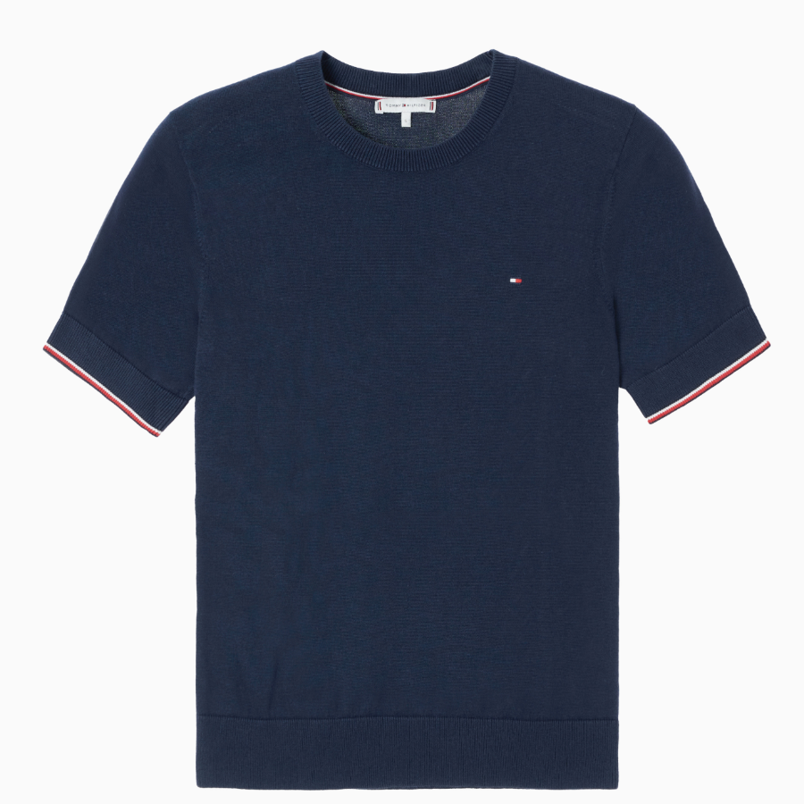 TOMMY HILFIGER [Official Headquarters] Cotton Crewneck Stitch Sweater