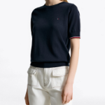 TOMMY HILFIGER [Official Headquarters] Cotton Crewneck Stitch Sweater