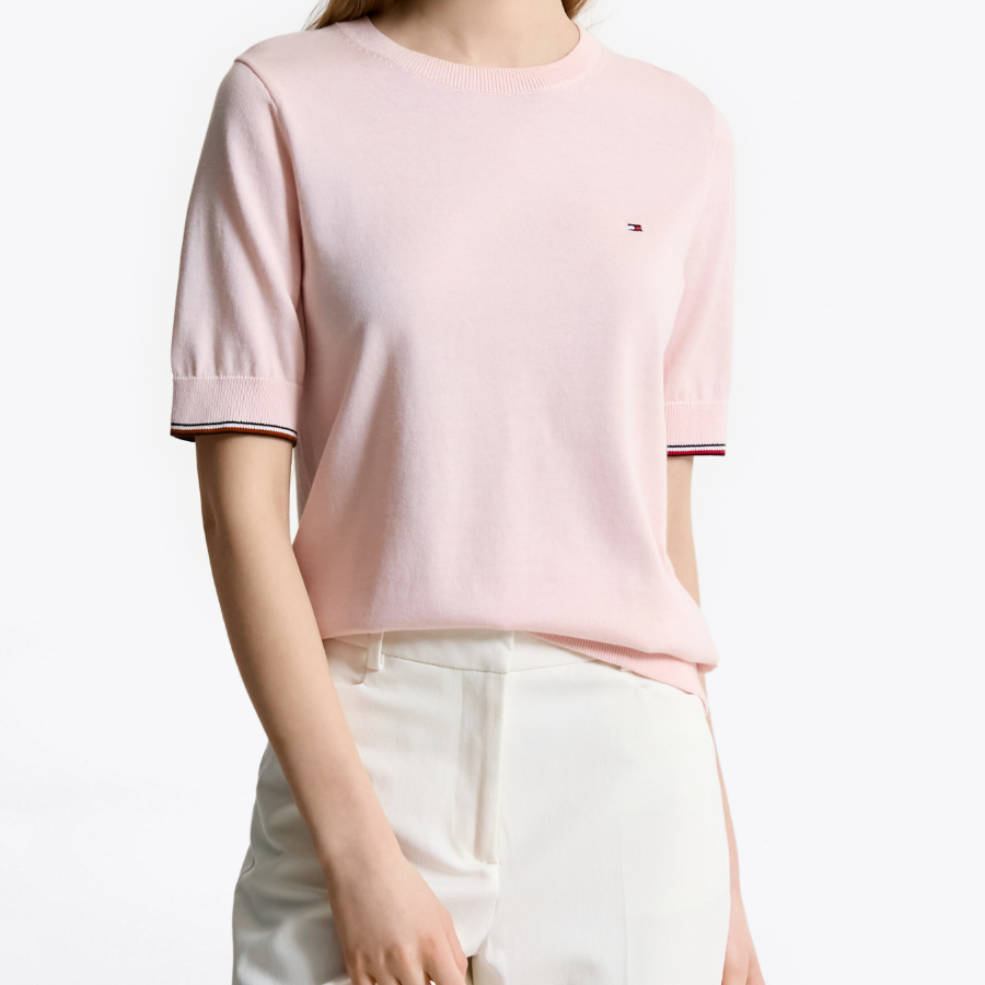 TOMMY HILFIGER [Official Headquarters] Cotton Crewneck Stitch Sweater