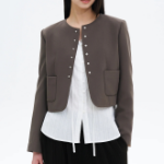 8 seconds Snap-Button Jacket – Brown