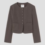 8 seconds Snap-Button Jacket – Brown