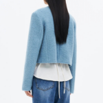 8 seconds Boucle Buckle Short Jacket – Sky Blue