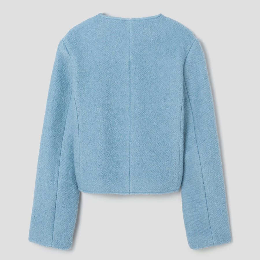 8 seconds Boucle Buckle Short Jacket – Sky Blue