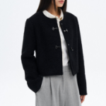 8 seconds Boucle Buckle Short Jacket – Black